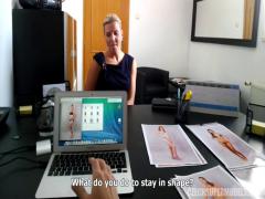 Job interview that ends with a fuck on the desk